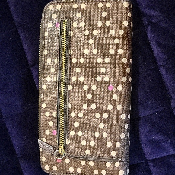 Fossil Brown Polka Dot Wallet - Picture 3 of 10